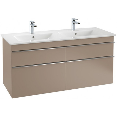 Meubles sous vasque, 1253 x 590 x 502 mm, modèle suspendu, En bois Glossy Grey