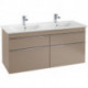 Meubles sous vasque, 1253 x 590 x 502 mm, modèle suspendu, En bois Glossy White