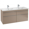 Meubles sous vasque, 1253 x 590 x 502 mm, modèle suspendu, En bois Glossy White