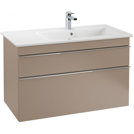 Meubles sous vasque, 953 x 590 x 502 mm, modèle suspendu, En bois Glossy Grey