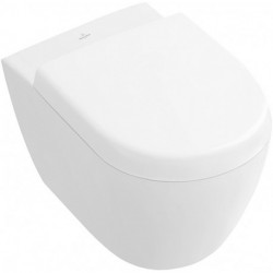 Cuvette Subway 2.0 355 x 480 mm, DirectFlush, modèle suspendu, sortie horizontale, En porcelaine sanitaire Blanc CeramicPlus