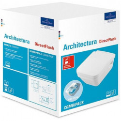 Combi-Pack ARCHITECTURA avec WC profond suspendu, sans bride DirectFl blanc VILLEROY & BOCH