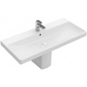 Avento, Plans de toilette, 1000 x 470 mm, Rectangulaire, pour robinetterie à 3 trou s, troude robinetterie central percé,avec trop-plein, En porcelaine sanitaire