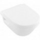 Architectura, Cuvette à fond creux, 410 x 580 mm, Rond, DirectFlush, modèle suspendu, sortie horizontale, En porcelaine sanitaire Blanc AntiBac