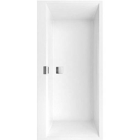 Système Balnéo, Squaro Edge 12, Baignoire, UBQ160SQE2DV, Rectangulaire, Quaryl®, 1600 x 750 mm, blanc, Airpool Comfort (AC), Alimentation en eau, 