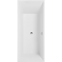 Système Balnéo, Squaro, Baignoire, UBQ180SQR2V, Rectangulaire, Quaryl®, 1800 x 800 mm, Star White, Hydropool Entry (HE), 