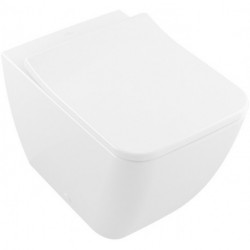 Legato, Cuvette à fond creux, 375 x 560 mm, Angulaire, DirectFlush, modèle sur pied, pour installation près du mur, sortie horizontale, sortie verticale possibleavec coude vario, En porcelaine sanitaire Blanc CeramicPlus