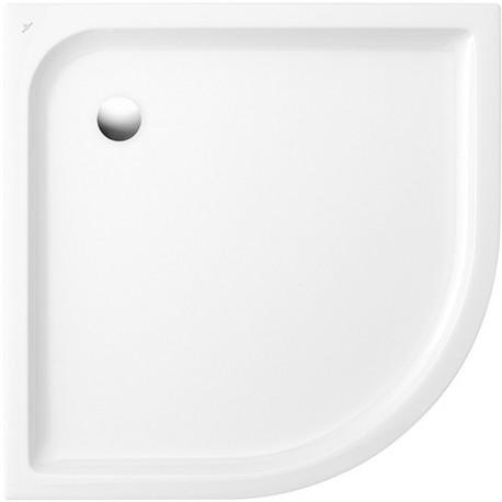 O.novo Plus, Receveurs de douche, 800 x 800 x 60 mm, Longueur du côté: 800 mm, Quart-de-rond, en céramique, à poser ou à encastrer à fleur, sur pieds ou à poser, Céramique à surface antidérapante, NF Blanc