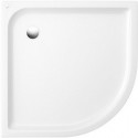 O.novo Plus, Receveurs de douche, 800 x 800 x 60 mm, Longueur du côté: 800 mm, Quart-de-rond, en céramique, à poser ou à encastrer à fleur, sur pieds ou à poser, Céramique à surface antidérapante, NF Blanc