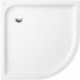 O.novo Plus, Receveurs de douche, 900 x 900 x 60 mm, Longueur du côté: 900 mm, Quart-de-rond, en céramique, à poser ou à encastrer à fleur, sur pieds ou à poser, Céramique à surface antidérapante, NF Blanc