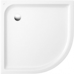 O.novo Plus, Receveurs de douche, 900 x 900 x 60 mm, Longueur du côté: 900 mm, Quart-de-rond, en céramique, à poser ou à encastrer à fleur, sur pieds ou à poser, Céramique à surface antidérapante, NF Blanc