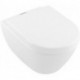 Cuvette Subway 2.0 370 x 560 mm, DirectFlush, modèle suspendu, sortie horizontale, En porcelaine sanitaire Blanc