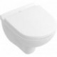 Cuvette à fond creux, 360 x 490 mm, DirectFlush, modèle suspendu, sortie horizontale, En porcelaine sanitaire Blanc
