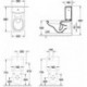 O.novo, Accessoires, mécanisme à touche DualFlush, chroméé, alimentation latérale ou arrière, En porcelaine sanitaire Blanc CeramicPlus