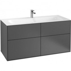 Finion, Meubles sous lavabo, 1196 x 591 x 498 mm, Angulaire, modèle suspendu, En bois, Anthracite Matt Lacquer