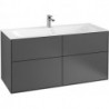 Finion, Meubles sous lavabo, 1196 x 591 x 498 mm, Angulaire, modèle suspendu, En bois, Black Matt Lacquer