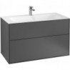 Finion, Meubles sous lavabo, 996 x 591 x 498 mm, Angulaire, modèle suspendu, En bois, White Matt Lacquer