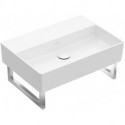 Memento 2.0, Lavabos muraux, 500 x 420 mm, Rectangulaire, pour robinetterie murale, sans troude robinetterie, sans trop-plein, Les modèles sans trop-plein doivent être équipés d'une bonde ne pouvant être fermée, TitanCeram