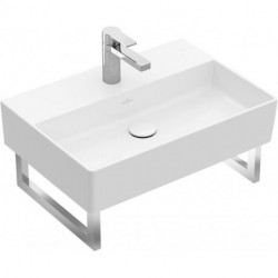 Memento 2.0, Lavabos muraux, 600 x 420 mm, Rectangulaire, pour robinetterie à 3 trou s, troude robinetterie central percé, sans trop-plein, Une bonde ne pouvant pas être fermée ou bien un ViFlow (trop-plein dissimulé) doit être utilisée sur