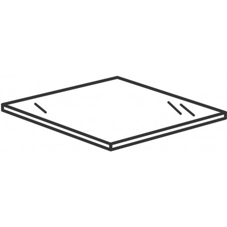 Venticello, Accessoires, 400 x 3 x 478 mm, Verre, pour 2 lavabos Glass Glossy White