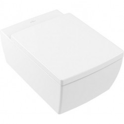 Memento 2.0, WC à cuvette à fond creux, 375 x 560 mm, Rectangulaire, DirectFlush, modèle suspendu, sortie horizontale, En porcelaine sanitaire, Blanc CeramicPlus