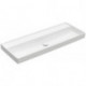 Collaro, Plans de toilette, 1200 x 470 mm, Rectangulaire, Modèle déposé, pour robinetterie murale, sans troude robinetterie, sans trop-plein, Blanc CeramicPlus