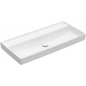 Collaro, Plans de toilette, 1000 x 470 mm, Rectangulaire, Modèle déposé, pour robinetterie murale, sans troude robinetterie, sans trop-plein, Blanc
