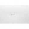 Squaro Infinity, Receveurs de douche rectangulaires, 750 x 40 x 15 mm, Rectangulaire, montage en angle, à gauche contre le mur Stone White