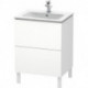 Meuble sous-vasque L-CUBE 620x481x704mm blanc mat