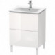 Meuble sous-vasque L-CUBE 620x481x704mm blanc brillant