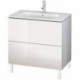 Meuble sous-vasque L-CUBE 820x481x704mm blanc mat