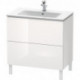 Meuble sous-vasque L-CUBE 820x481x704mm blanc brillant