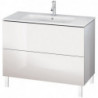 Meuble sous-vasque L-CUBE 1020x481x704mm blanc mat