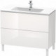 Meuble sous-vasque L-CUBE 1020x481x704mm blanc brillant