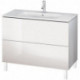 Meuble sous-vasque L-CUBE 1020x481x704mm blanc brillant lack