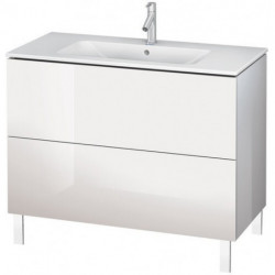 Meuble sous-vasque L-CUBE 1020x481x704mm blanc brillant lack