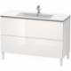 Meuble sous-vasque L-CUBE 1220x481x704mm blanc brillant