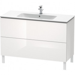 Meuble sous-vasque L-CUBE 1220x481x704mm blanc brillant