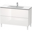 Meuble sous-vasque L-CUBE 1220x481x704mm blanc brillant