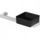 Poignéeavec panier de douche droite OPENSPACE chromé anthracite