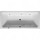 Baignoire Bain à remous rectangulaire D-CODE 150 l 180x80 blanc, 2 dossiers Jet Project