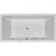 Baignoire Bain à remous rectangulaire STARCK 252 l 180x90 blanc, 2 dossiers Jet-Syst