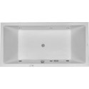 Baignoire Bain à remous rectangulaire STARCK 252 l 180x90 blanc, 2 dossiers Jet-Syst