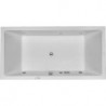 Baignoire Bain à remous rectangulaire STARCK 252 l 180x90 blanc, 2 dossiers Jet-Syst