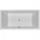 Baignoire Bain à remous rectangulaire STARCK 252 l 180x90 blanc, 2 dossiers Combi-Syst P