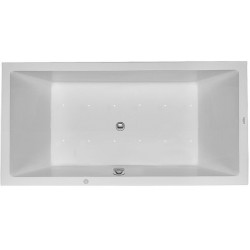 Baignoire Bain à remous rectangulaire STARCK 252 l 180x90 blanc, 2 dossiers Combi-Syst P