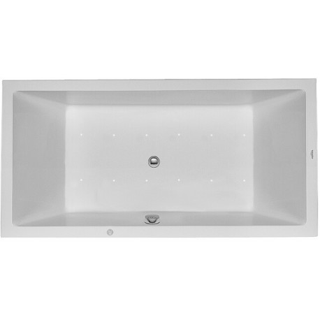 Baignoire Bain à remous rectangulaire STARCK 252 l 180x90 blanc, 2 dossiers Combi-Syst E