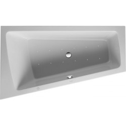 Baignoire bain à remous Duravit PAIOVA 180 l 170x100 blanc 1 dossier incliné gauche Jet-Syst
