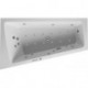 Baignoire bain à remous Duravit PAIOVA 180 l 170x100 blanc 1 dossier incliné gauche Combi-Syst E