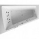 Baignoire bain à remous Duravit PAIOVA 235 l 170x130 blanc 1 dossier incliné gauche Combi-Syst E